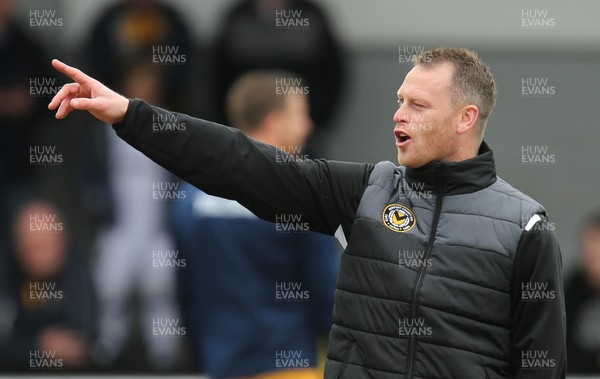 140417 - Newport County v Yeovil Town, Sky Bet League 2 - Newport County caretaker manager Mike Flynn