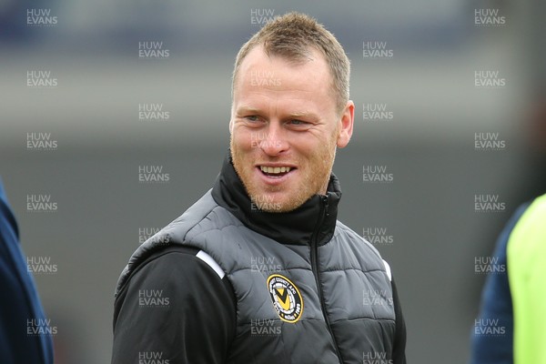 140417 - Newport County v Yeovil Town, Sky Bet League 2 - Newport County caretaker manager Mike Flynn