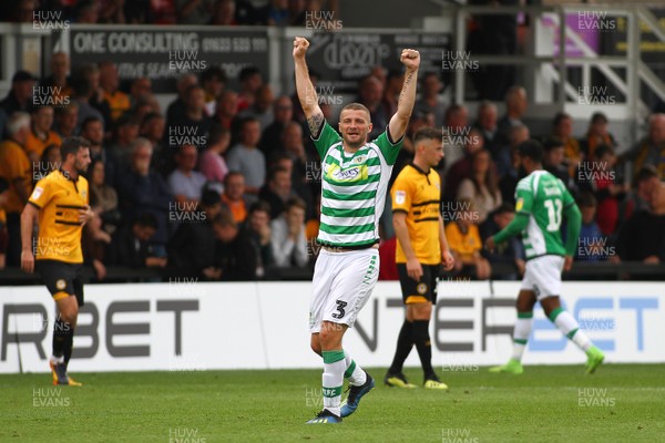 150918 Newport County v Yeovil Town - Sky Bet League 2 -  Carl Dickinson of Yeovil Town celebrates goal number six