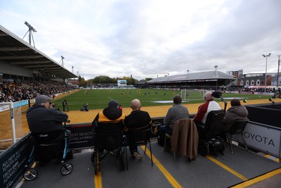 171026 - Newport County v York City, SkyBet League Two - Disabled supporters watch the game 