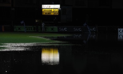 04.11.11 - Newport-Gwent Dragons v Cardiff Blues - RaboDirect PRO12 - A general view of the water logged pitch at Rodney Parade. 