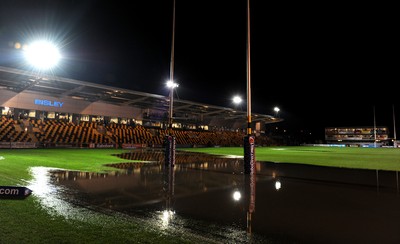 04.11.11 - Newport-Gwent Dragons v Cardiff Blues - RaboDirect PRO12 - A general view of the water logged pitch at Rodney Parade. 