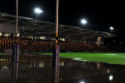 04.11.11 - Newport-Gwent Dragons v Cardiff Blues - RaboDirect PRO12 - A general view of the water logged pitch at Rodney Parade. 