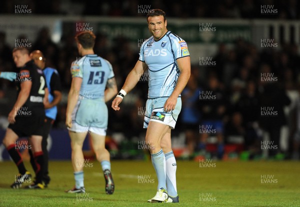 150912 - Newport-Gwent Dragons v Cardiff Blues - RaboDirect PRO12 -Jamie Roberts of Cardiff Blues