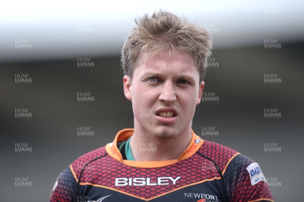 270316 - Newport Gwent Dragons v Edinburgh - Guinness PRO12 -Tyler Morgan of Dragons look dejected