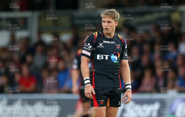 090916 - Newport Gwent Dragons v Zebre - Guinness PRO12 - Tyler Morgan of Newport Gwent Dragons