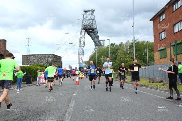 050519 - Newport Wales  Marathon and 10K - 10K runners at Newport Transporter Bridge 
