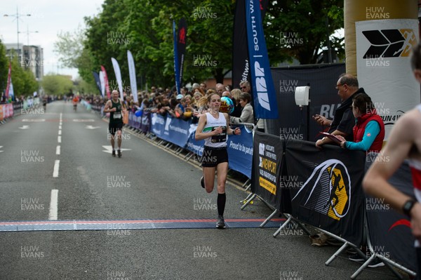 050519 - ABP Newport Wales Marathon & 10K - Alaw Beynon-Thomas finishes second in the women's race at the ABP Newport Wales marathon 