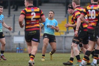 150225 - Newport RFC v Carmarthen Quins - Super Rygbi Cymru (SRC) - Ashton Hewitt of Newport