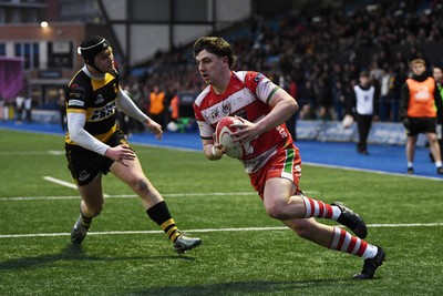 070326 - Newport RFC v Llandovery RFC - SRC Cup Final - Llien Morgan of Llandovery runs in to score a try