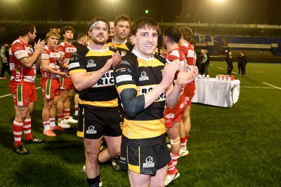 070326 - Newport RFC v Llandovery RFC - SRC Cup Final - Newport players celebrate the win at full time