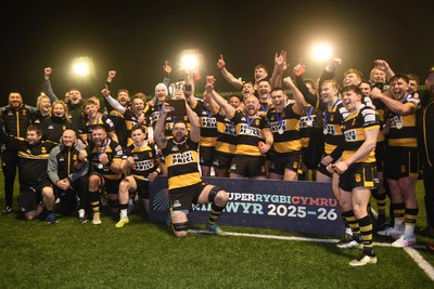 070326 - Newport RFC v Llandovery RFC - SRC Cup Final - Newport lift he cup