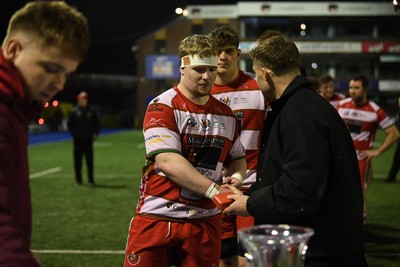 070326 - Newport RFC v Llandovery RFC - SRC Cup Final - Llandovery players at full time