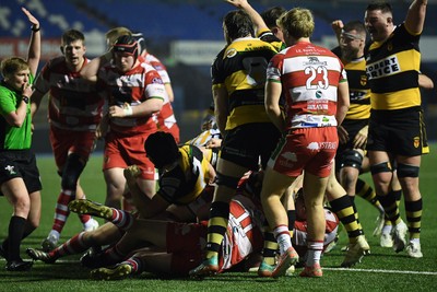 070326 - Newport RFC v Llandovery RFC - SRC Cup Final - Newport power over to score the winning try