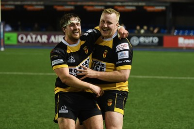 070326 - Newport RFC v Llandovery RFC - SRC Cup Final - Newport player celebrate the win at full time