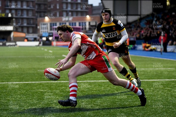 070326 - Newport RFC v Llandovery RFC - SRC Cup Final - Llien Morgan of Llandovery scores a try