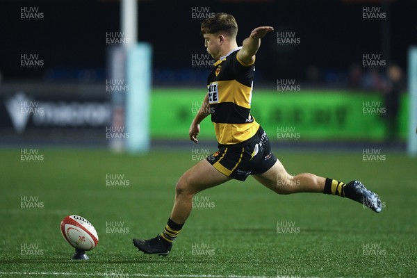 070326 - Newport RFC v Llandovery RFC - SRC Cup Final - Jac Lloyd of Newport kicks the conversion