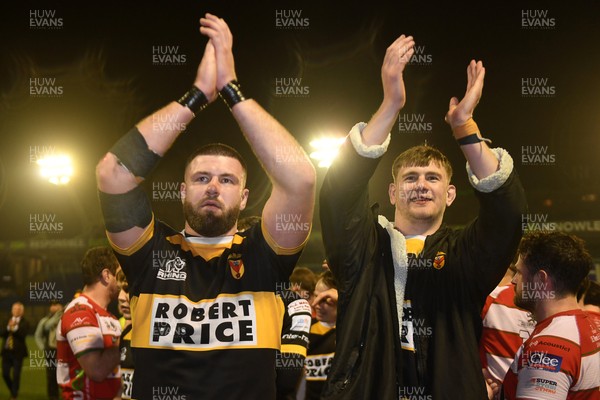 070326 - Newport RFC v Llandovery RFC - SRC Cup Final - Newport players celebrate the win at full time