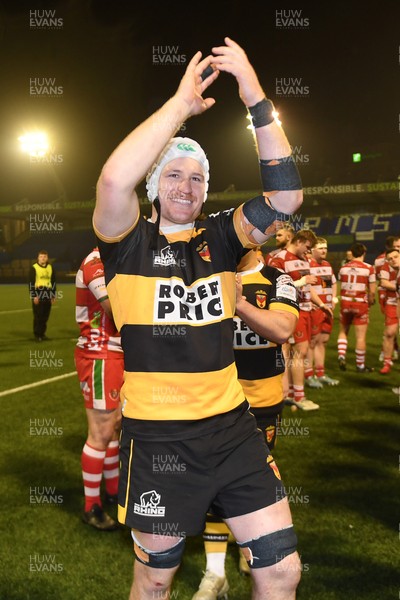 070326 - Newport RFC v Llandovery RFC - SRC Cup Final - Newport players celebrate the win at full time