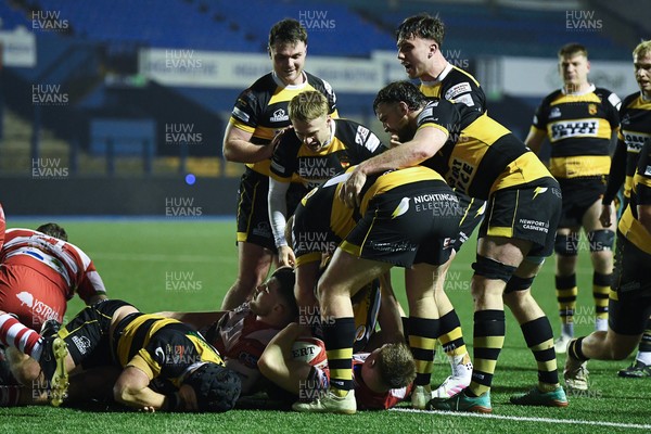 070326 - Newport RFC v Llandovery RFC - SRC Cup Final - Newport power over to score the winning try