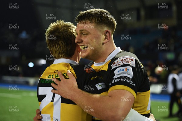 070326 - Newport RFC v Llandovery RFC - SRC Cup Final - Newport player celebrate the win at full time