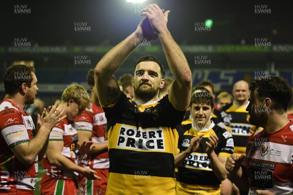 070326 - Newport RFC v Llandovery RFC - SRC Cup Final - Newport players celebrate the win at full time