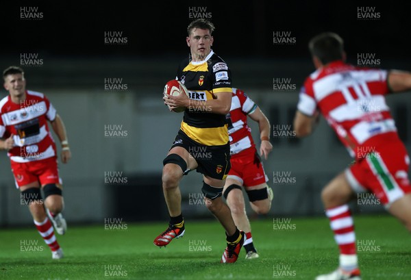 120925 - Newport RFC v Llandovery RFC - Super Rygbi Cymru SRC - Callum Bradbury of Newport on the charge