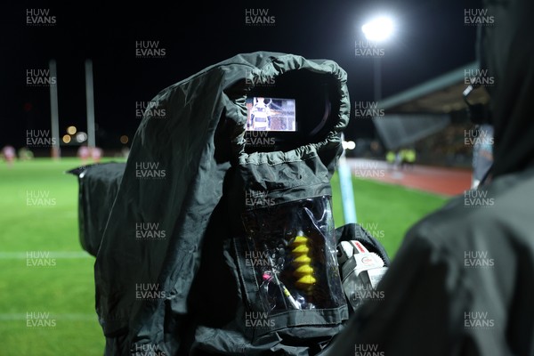 120925 - Newport RFC v Llandovery RFC - Super Rygbi Cymru SRC - Television cameras broadcast the game
