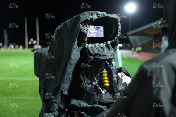 120925 - Newport RFC v Llandovery RFC - Super Rygbi Cymru SRC - Television cameras broadcast the game