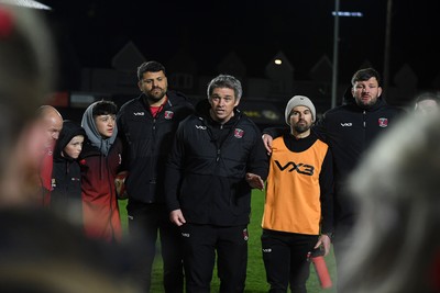 090426 - Newport RFC v Pontypool RFC - Super Rygbi Cymru - Tom Hancock, Pontypool head coach with his side at full time