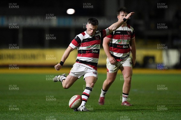 090426 - Newport RFC v Pontypool RFC - Super Rygbi Cymru - Kieran Meek of Pontypool kicks a penalty