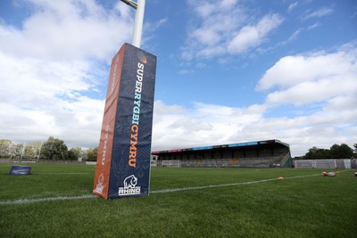 120926 - Newport RFC v Rygbi RGC - Super Rygbi Cymru - SRC - Pitch post