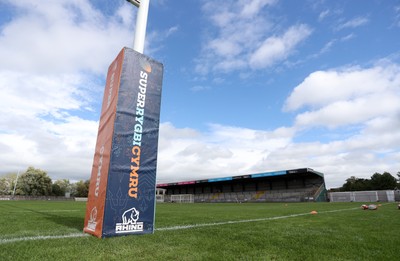 120926 - Newport RFC v Rygbi RGC - Super Rygbi Cymru - SRC - Pitch post