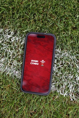 120926 - Newport RFC v Rygbi RGC - Super Rygbi Cymru - SRC - Rygbi Cymru App on a phone screen