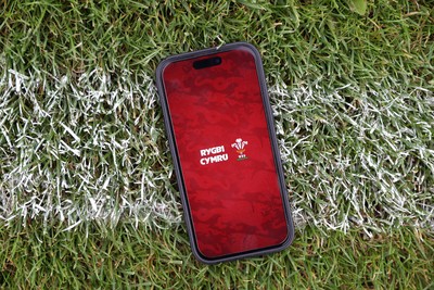 120926 - Newport RFC v Rygbi RGC - Super Rygbi Cymru - SRC - Rygbi Cymru App on a phone screen