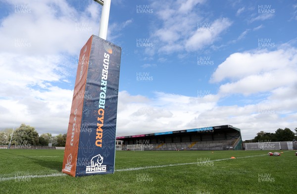 120926 - Newport RFC v Rygbi RGC - Super Rygbi Cymru - SRC - Pitch post