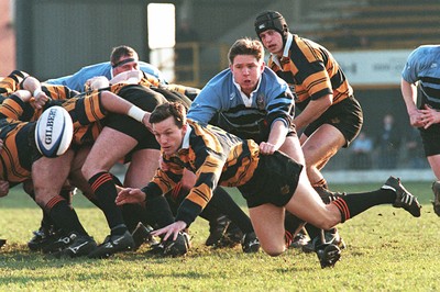 260197 - Newport v Cardiff - Nicky Lloyd of Newport gets the ball away