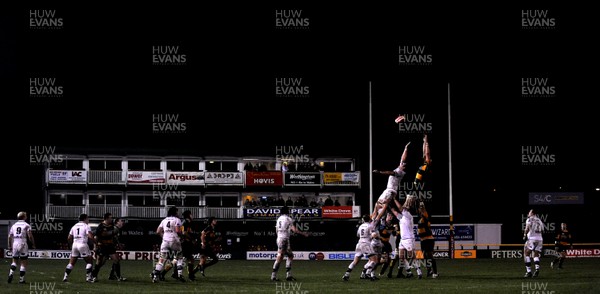 20.11.09 - Newport v Exeter - British and Irish Cup - Newport and Exeter compete for line-out ball. 