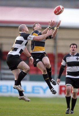 10.04.10 Newport v Neath... Newport's Gareth Wyatt and Kevin Farrell of Neath compete for high ball. 