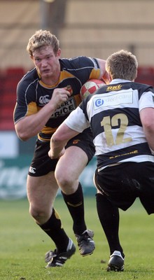 10.04.10 Newport v Neath... Newport's Pat Leach takes on Jonathan Spratt. 