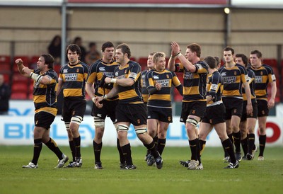 10.04.10 Newport v Neath... Newport's players celebrate at the end of the game. 