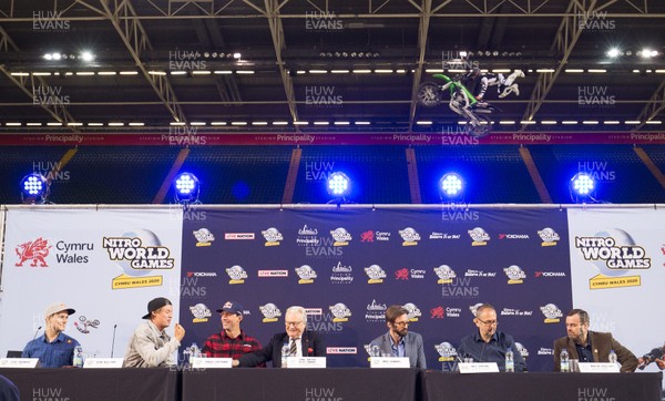110619 - Nitro World Games announcement at Principality Stadium - The press conference is under way to announce that the Nitro World Games will expand outside the US for the first time as it arrives at Cardiff's Principality Stadium in May 2020