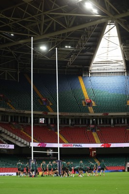 230525 - Northampton Saints Captain’s Run -  Northampton Saints during Captain’s Run ahead of the EPCR Champions Cup Final against Union Bordeaux-Begles at the Principality Stadium, Cardiff