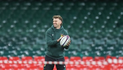 230525 - Northampton Saints Captain’s Run - Northampton Saints during Captain’s Run ahead of the EPCR Champions Cup Final against Union Bordeaux-Begles at the Principality Stadium, Cardiff
