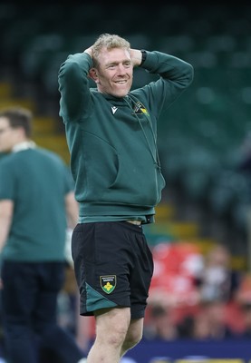 230525 - Northampton Saints Captain’s Run -  Northampton Saints head coach Sam Vesty during Captain’s Run ahead of the EPCR Champions Cup Final against Union Bordeaux-Begles at the Principality Stadium, Cardiff  