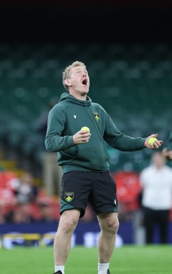 230525 - Northampton Saints Captain’s Run -  Northampton Saints head coach Sam Vesty during Captain’s Run ahead of the EPCR Champions Cup Final against Union Bordeaux-Begles at the Principality Stadium, Cardiff  