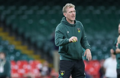 230525 - Northampton Saints Captain’s Run -  Northampton Saints head coach Sam Vesty during Captain’s Run ahead of the EPCR Champions Cup Final against Union Bordeaux-Begles at the Principality Stadium, Cardiff  