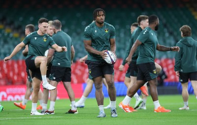 230525 - Northampton Saints Captain’s Run -  Chunya Munga of Northampton Saints during Captain’s Run ahead of the EPCR Champions Cup Final against Union Bordeaux-Begles at the Principality Stadium, Cardiff  