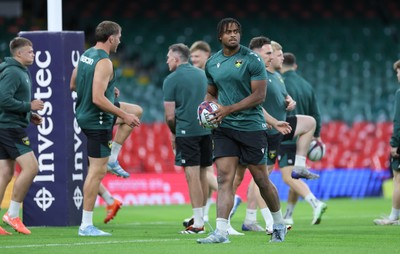 230525 - Northampton Saints Captain’s Run -  Chunya Munga of Northampton Saints during Captain’s Run ahead of the EPCR Champions Cup Final against Union Bordeaux-Begles at the Principality Stadium, Cardiff  