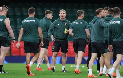 230525 - Northampton Saints Captain’s Run -  Northampton Saints head coach Sam Vesty during Captain’s Run ahead of the EPCR Champions Cup Final against Union Bordeaux-Begles at the Principality Stadium, Cardiff  